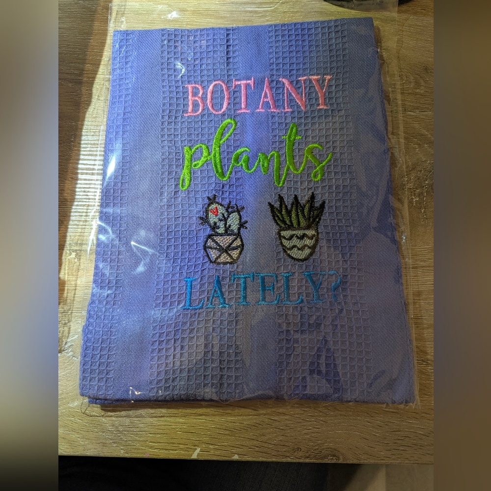 Monogrammed Dish Towel In Blue
